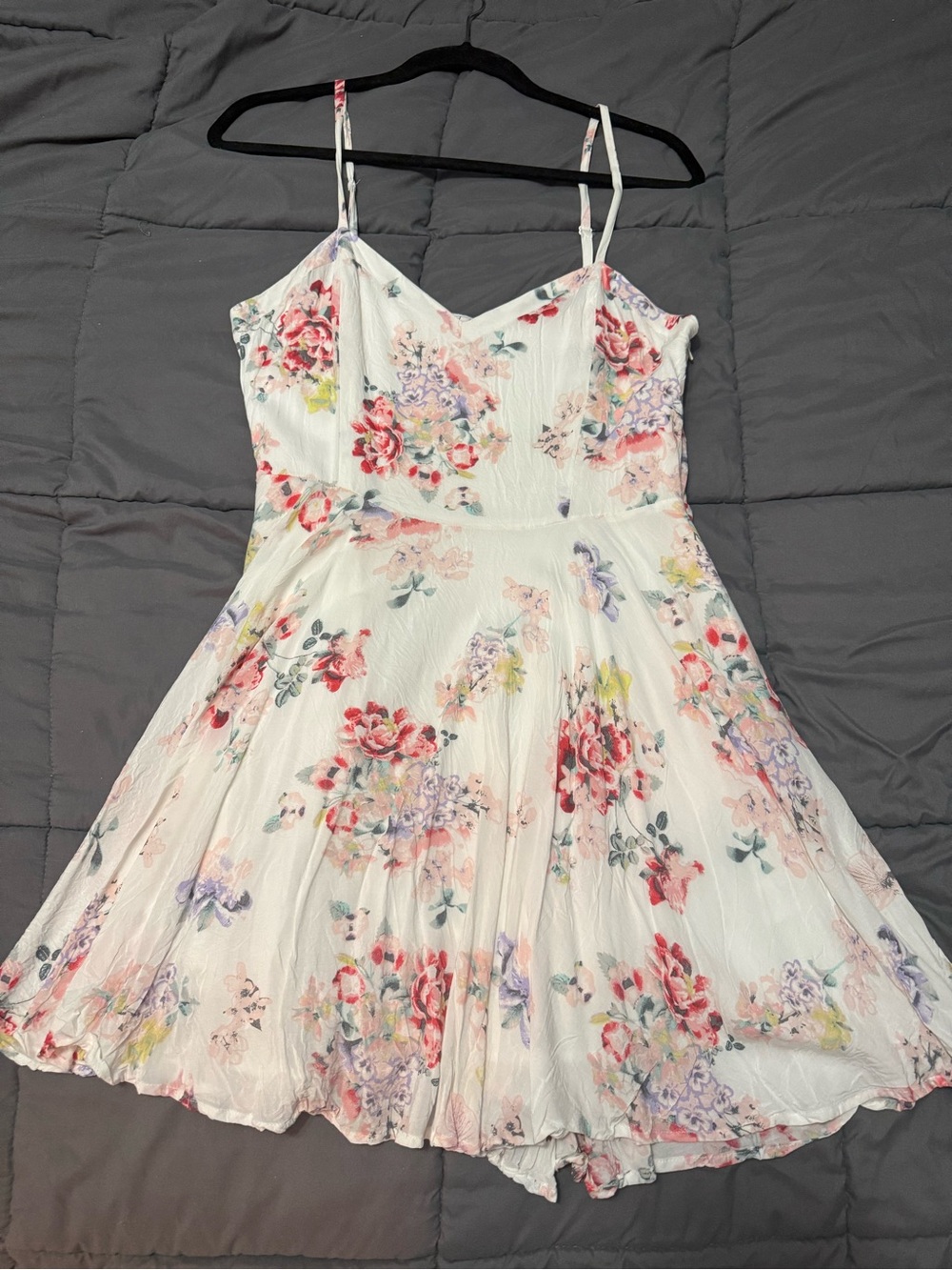 Talula White Floral Spaghetti-Strap Mini Dress